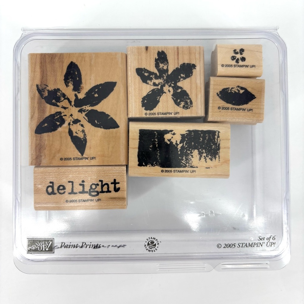Stampin' Up! 'Paint Prints' Set of Six Rubber Stamps